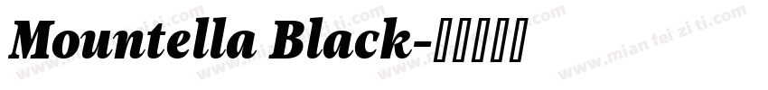 Mountella Black字体转换